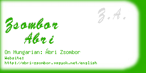 zsombor abri business card